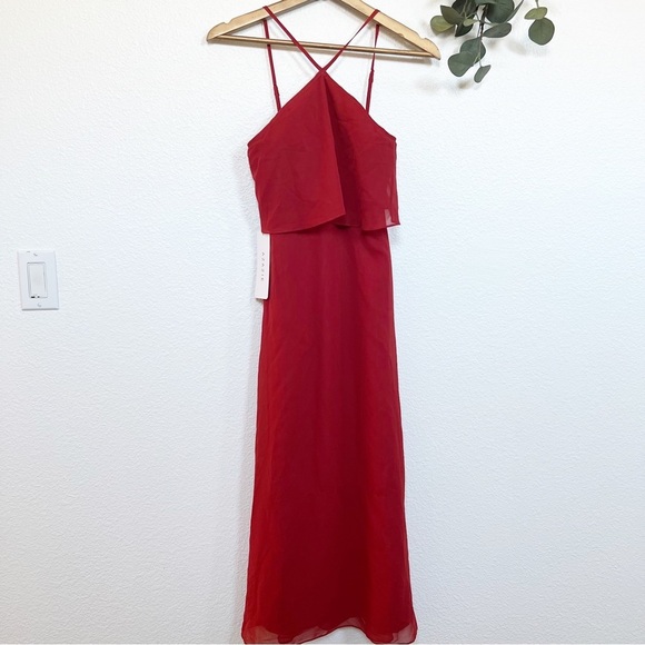 AZAZIE- NWT JBD Junior Bridesmaid Dress In Rust - Picture 3 of 9